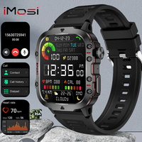 2025 New Military Smart Watch Men IP68 3ATM Outdoor Sports Fitness Tracker Health Monitor 1.81Inch BT Call Smartwatch