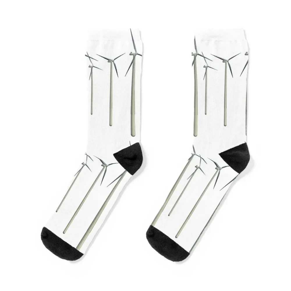 Wind Turbines Generator Power Energy Socks sports stockings halloween Women Socks Men's