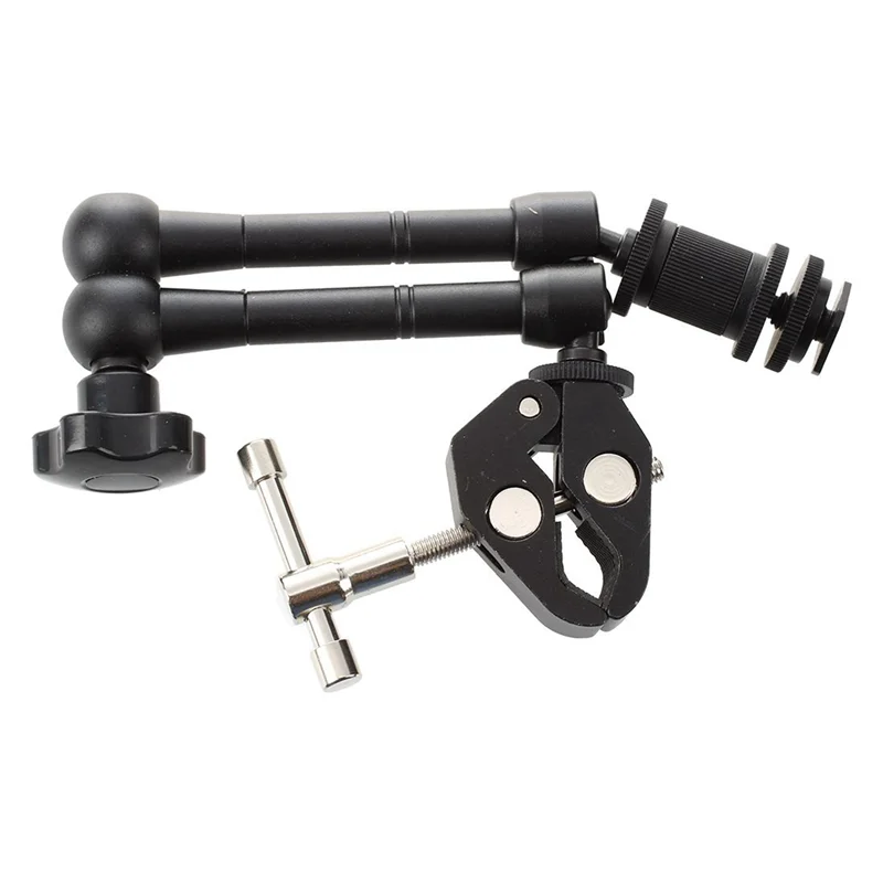 

【BRAND NEW】4Pcs 11 Inch Friction Articulating Magic Arm + Super Clamp Crab Plier Clip For DSLR