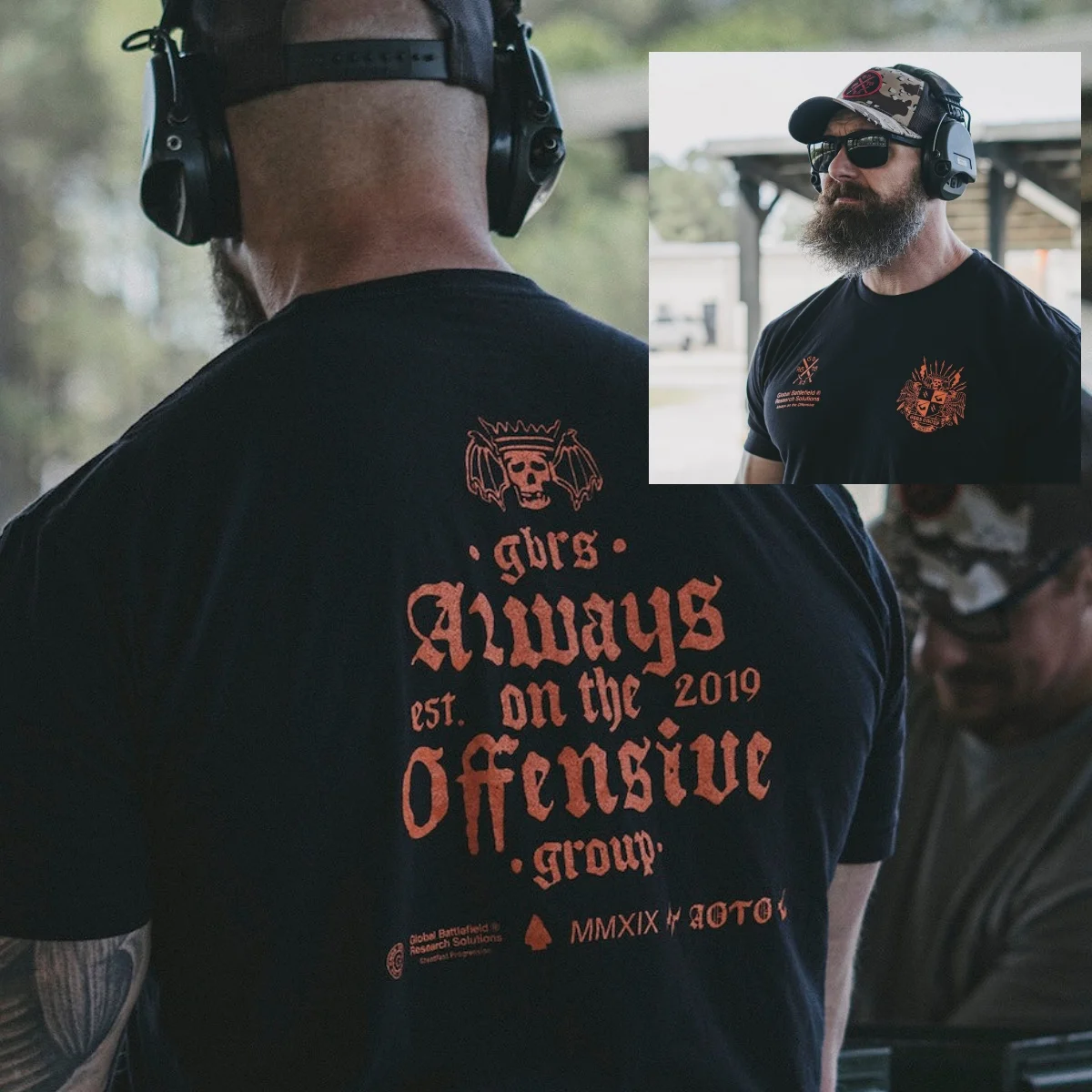 Camisa de Manga Curta GBRS Group Always on The Offensive com Estampa Gráfica, Estilo Luxuoso de Alta Qualidade, Unissex para Homens e Mulheres