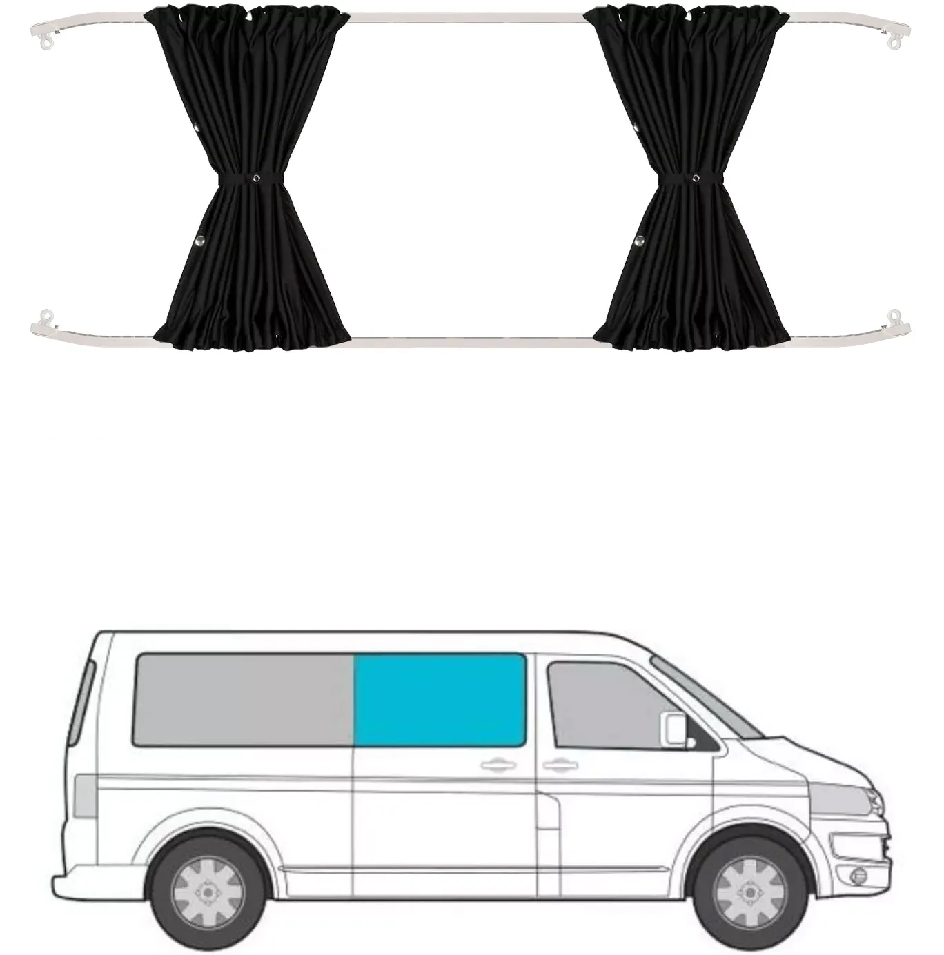 Auto Privacy Verduisteringsvenster Zonnescherm Gordijnen Met Slides Voor Vw Transporter T5 T6 T6.1 Van Reizen Camping Interieur Accessoires