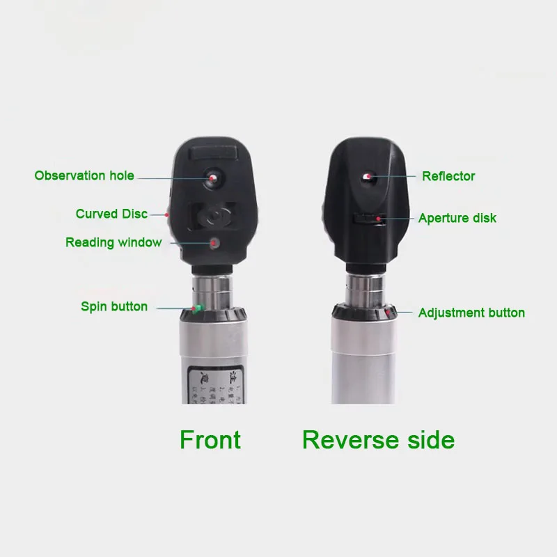 Ophthalmic Desktop Rechargeable Direct Ophthalmoscope and Retinoscope Combination Set with Aluminium Carry Case Halogen Bulb