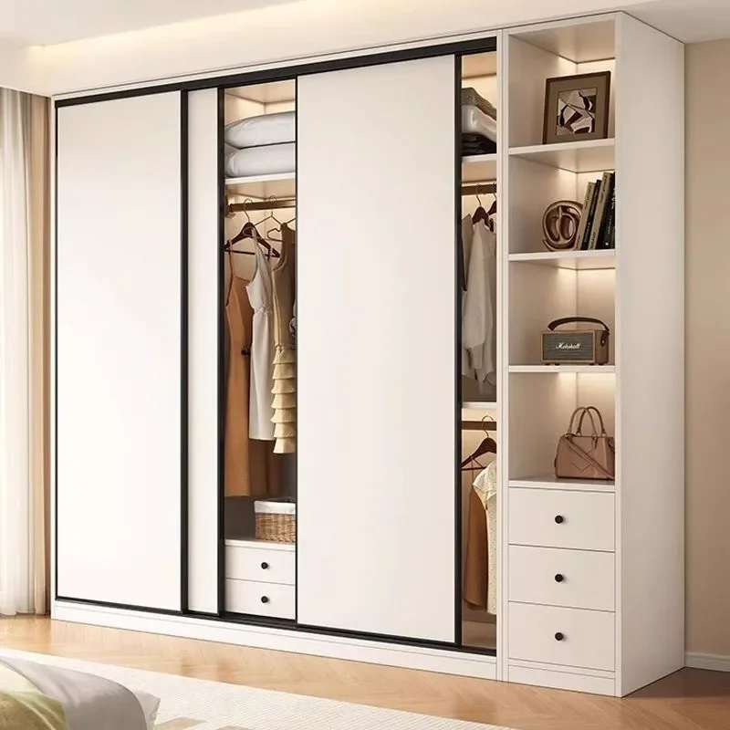 Aviation honeycomb aluminum alloy wardrobe sliding sliding door bedroom home modern simple wardrobe clothing storage cabinet