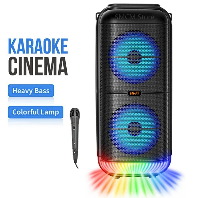 New Arrival High Quality 6-inch Portable Wireless Bluetooth Speakers Woofer Loud Audio System Sound Outdoor Party Karaoke Speake