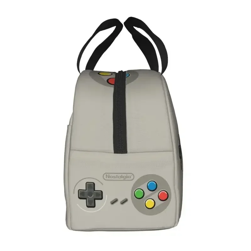 Retro Video Game Turbo Controller Portable Lunch Boxes Multifunction Gamer Lover Cooler Thermal Food Insulated Lunch Bag Kids