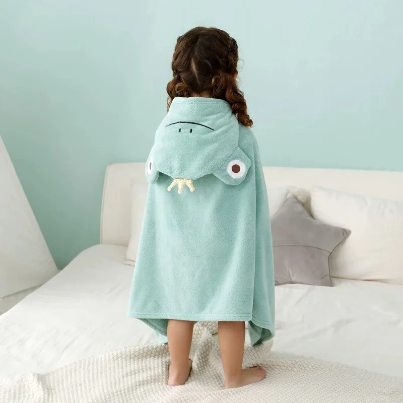 

Newborn Baby Hooded Towels Toddler Super Soft Bath Towel Blanket Coral Fleece Kids Bathrobe Infant Cartoon Baby Stuff