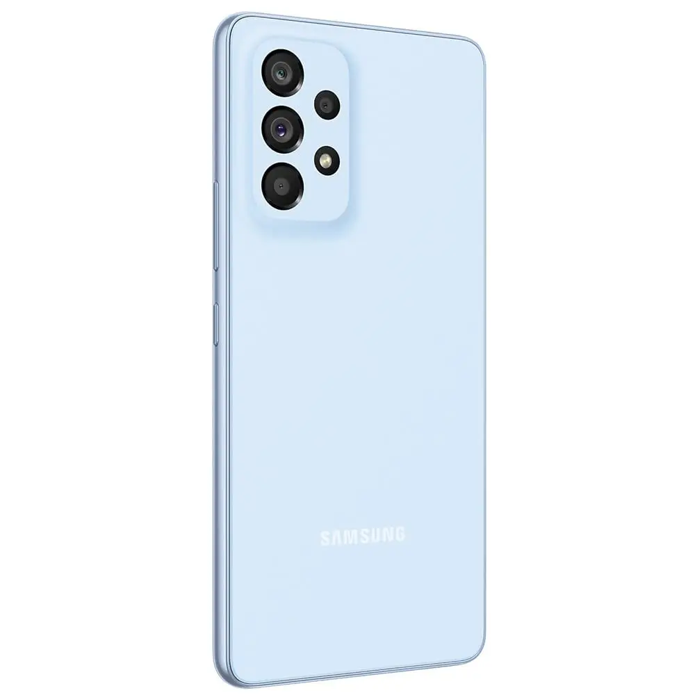 Używany smartfon Samsung Galaxy A53 5G z systemem Android, ekran 6,5 cala, wersja amerykańska, ośmiordzeniowy, cztery kamery, smartfon Samsung, 64 MP, NFC, stan 95% nowy.