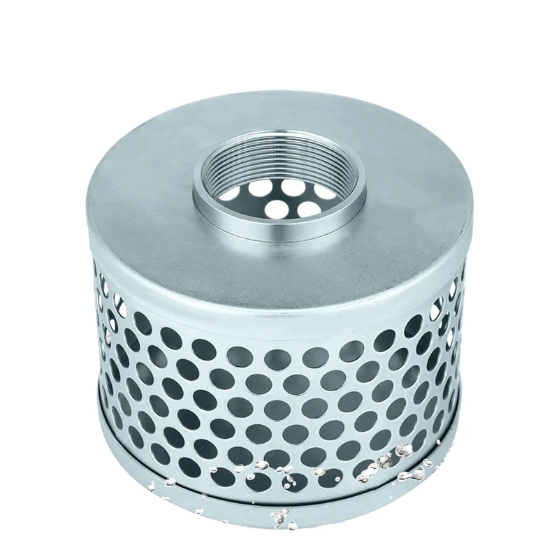 Round Hole Suction Strainer Filter Stainless Steel NPT Thread Hose Water Pump Inlet Strainer For Remove Debris Trash