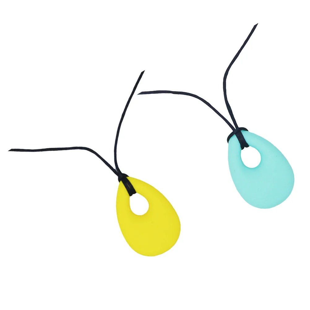 

2 Pcs Baby Toy Toys for Babies Teether Necklace Teething Molar Training Silicone Chew