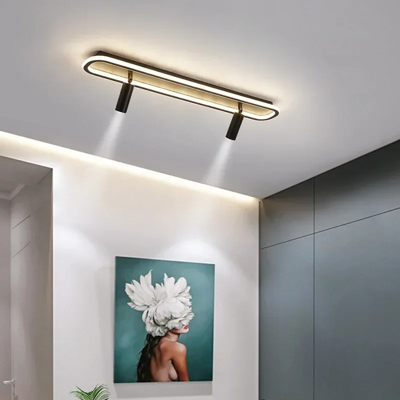 Imagem -02 - Moderna Lâmpada de Teto Led para Sala Estar Jantar Corredor Vestiário Quarto Lustre Teto Decoração Casa Luminária Interior