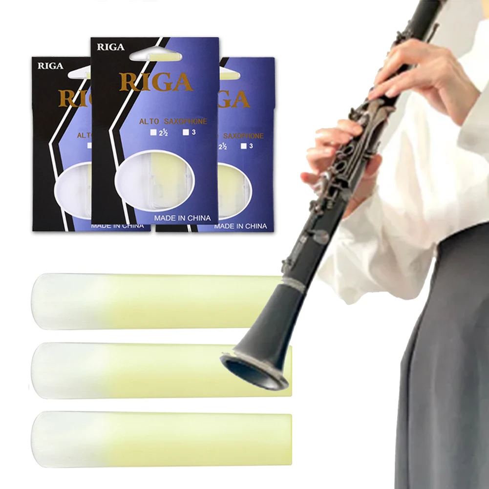3 stücke Harz Alto Sax Blätter Stärke 1,5 2,0 2,5 Alto Saxophon Mundstück Blätter Sax Teile Reparatur Reed Für Alto Sax blatt Synthetische