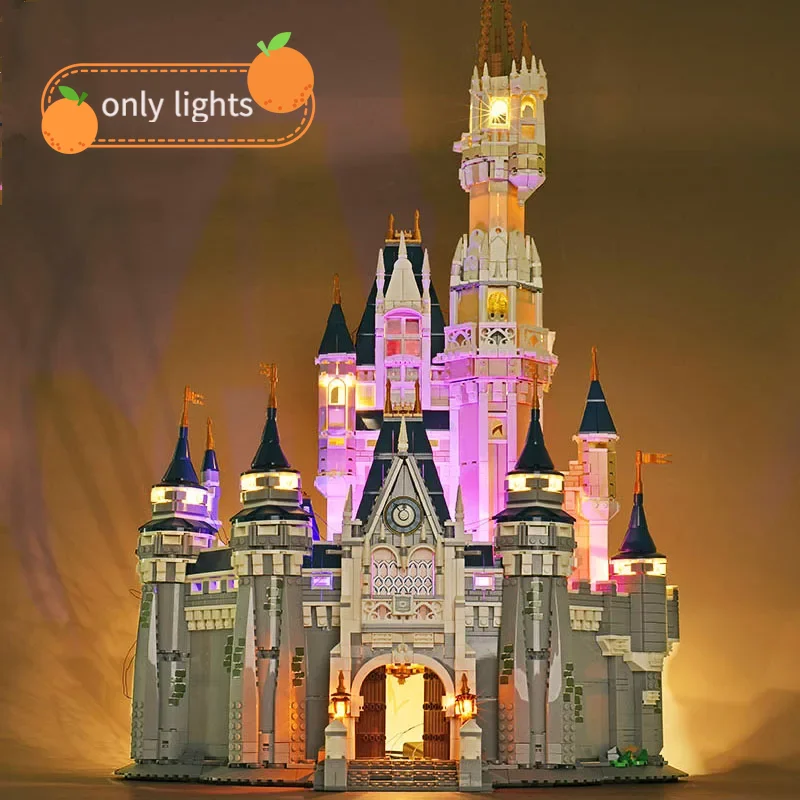 

Креативный набор светодиодных ламп, совместимый с 71040, декоративная лампа в виде замка Диснея, праздничные подарки с пультом дистанционного управления (только светильники)