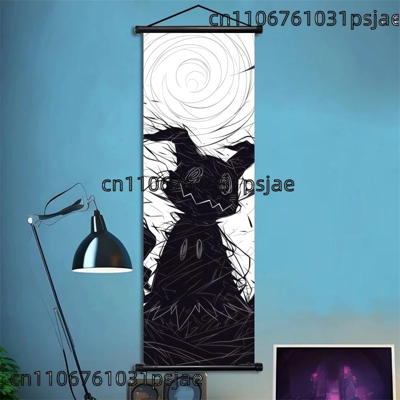 멋진 미믹큐 스크롤 장식, 고품질, 매력을 더하다, 수집가를 위한, 공간에 환상적인 분위기 추가, 고스트 타입 팬들을 위한 생생한 예술