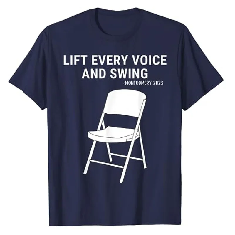 Lift Every Voice and Swing Trending Montgomery Chair Tee Top Montgomery Alabama Boat Fight Riverboat Brawl Folding Chair T-Shirt