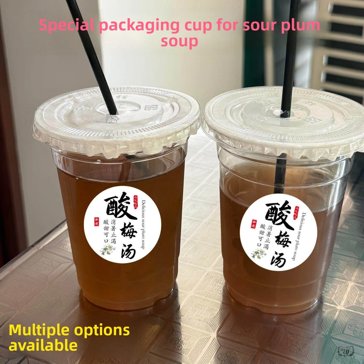 

Commercial Disposable Plastic Cup for Street Stall Ice Soy Milk And Sour Plum Soup Drinks with Lid Polyethylene Material