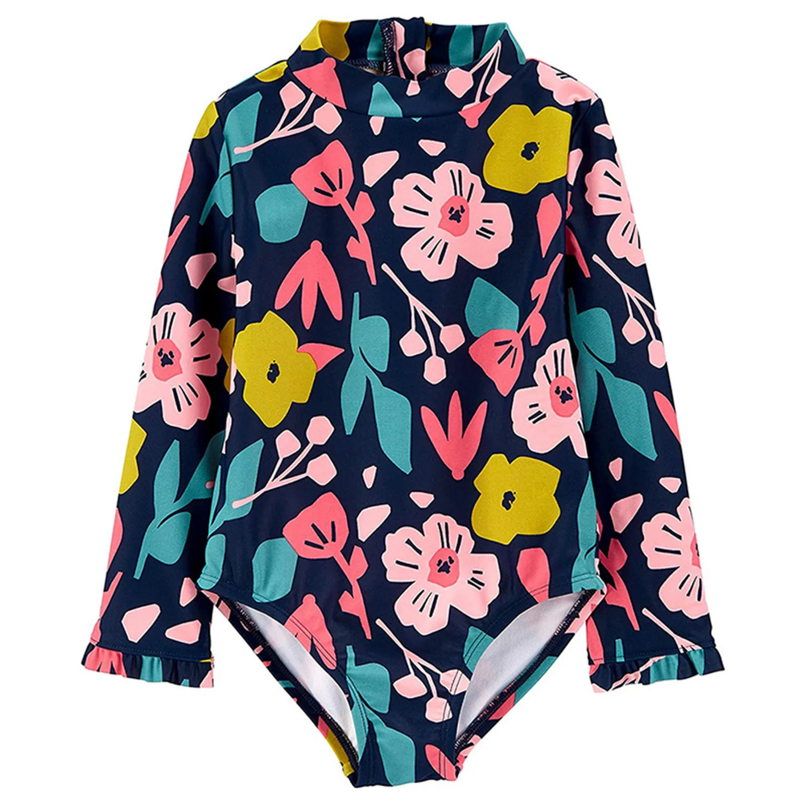 

Купальный костюм для девочек 12-16 лет с длинным рукавом и цветочным принтом