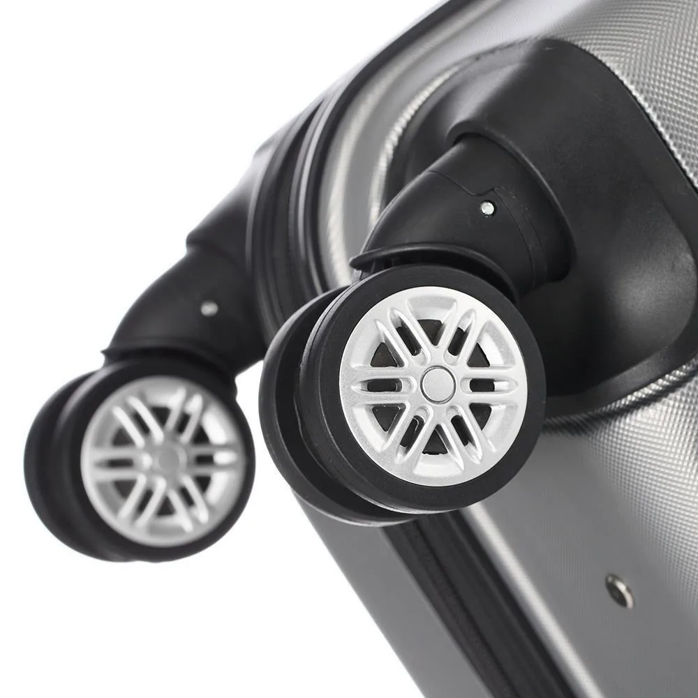 3 PCS Luggage Travel Set Bag ABS Trolley Hard Shell Suitcase w/TSA lock Grey