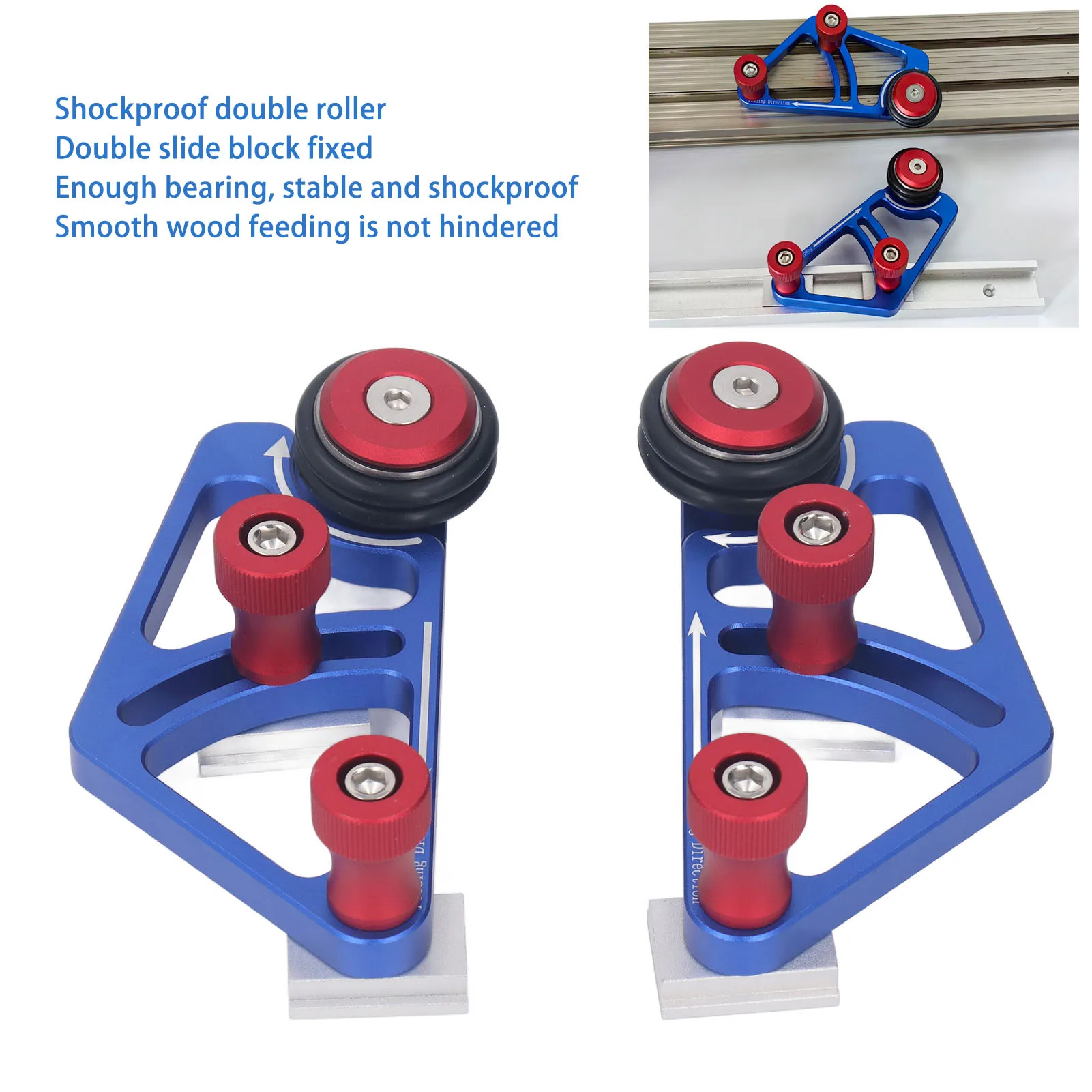 

Table Saw Feeding Roller Woodworking Bearing Roller Feeder Wear Resistant CNC Processing for Flip Engraving Machine