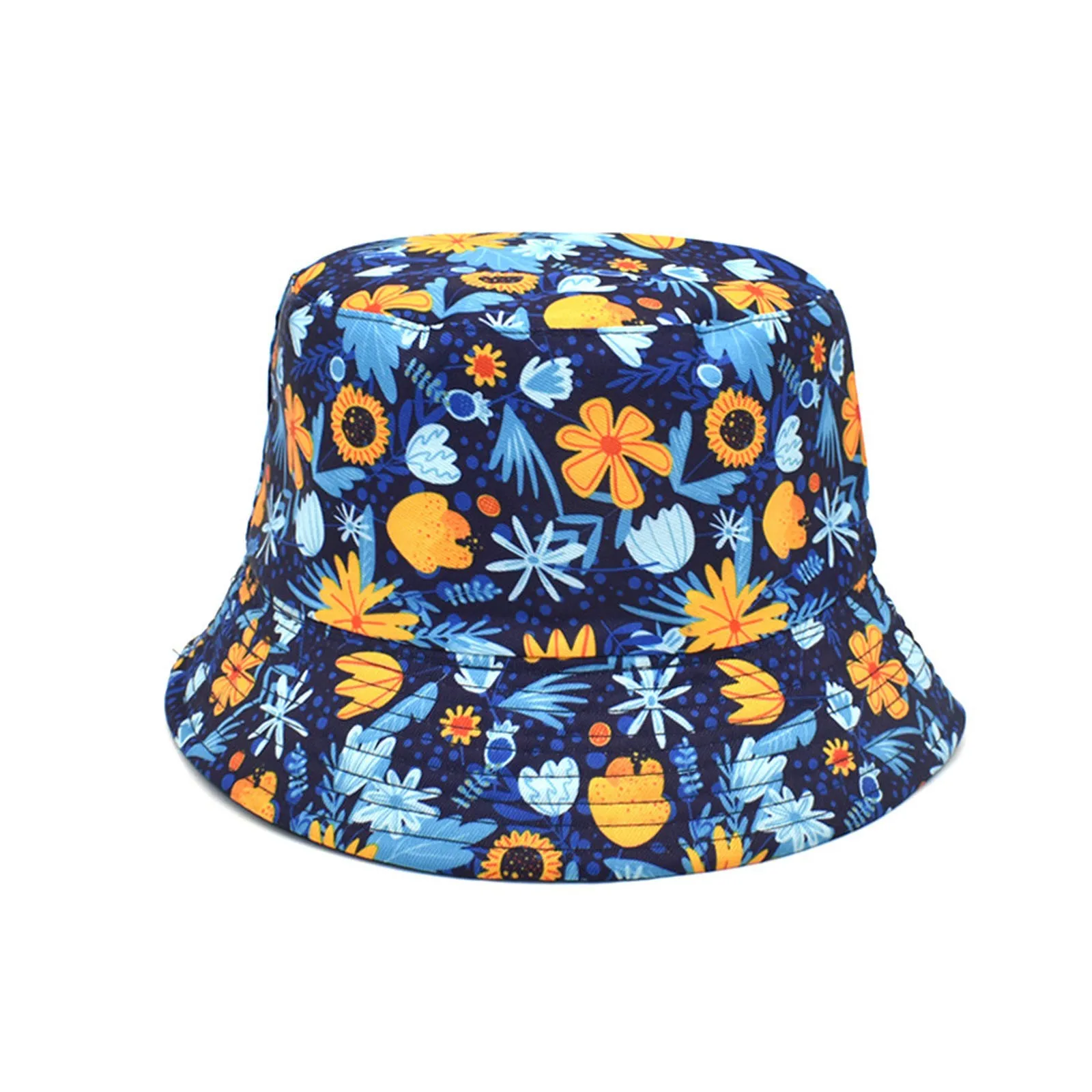 Marine Animal Print Fisherman Hat Female European And Bucket Hat Ladies Bucket Hat 5 Hats Ladies Men's Summer Hiking Hat