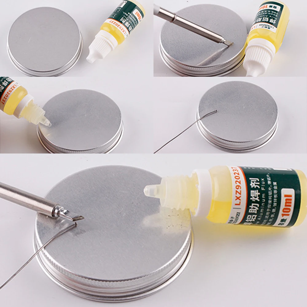 2Bottle Safe Metal Liquid Flux Pure Aluminum Sheet/Stainless Steel/Copper No-clean Quick Soldering Oil DIY Repair Rework Tool