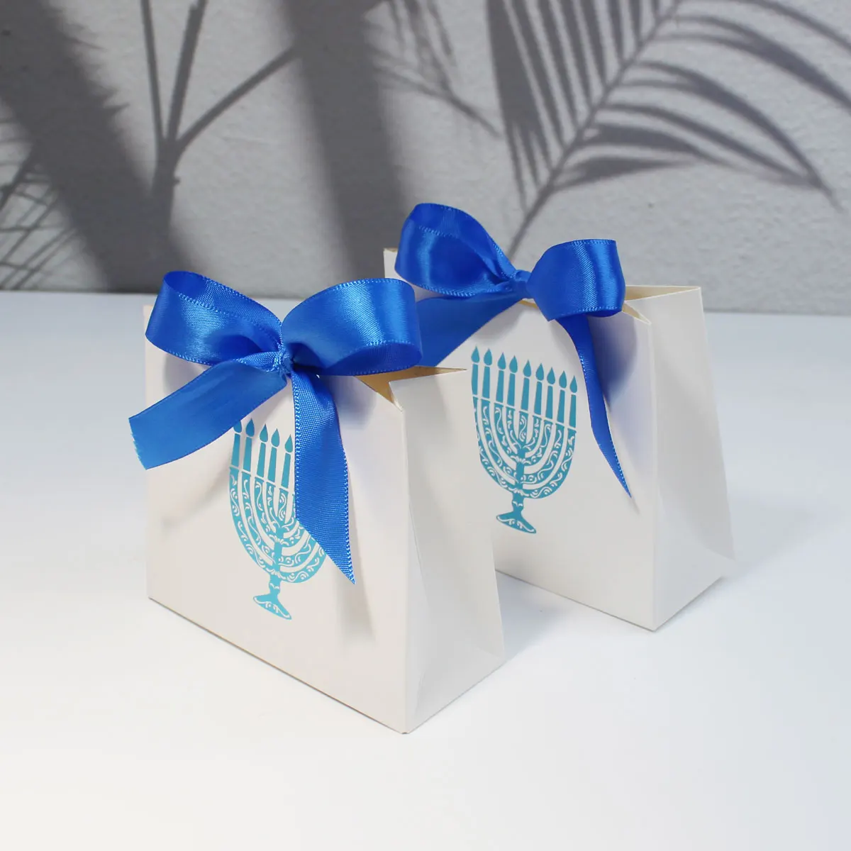 Jewish Festival Hanukkah Cookies Candy Box Paper Gift Bags kid boy girl gift bags Happy Hanukkah Party Decorations