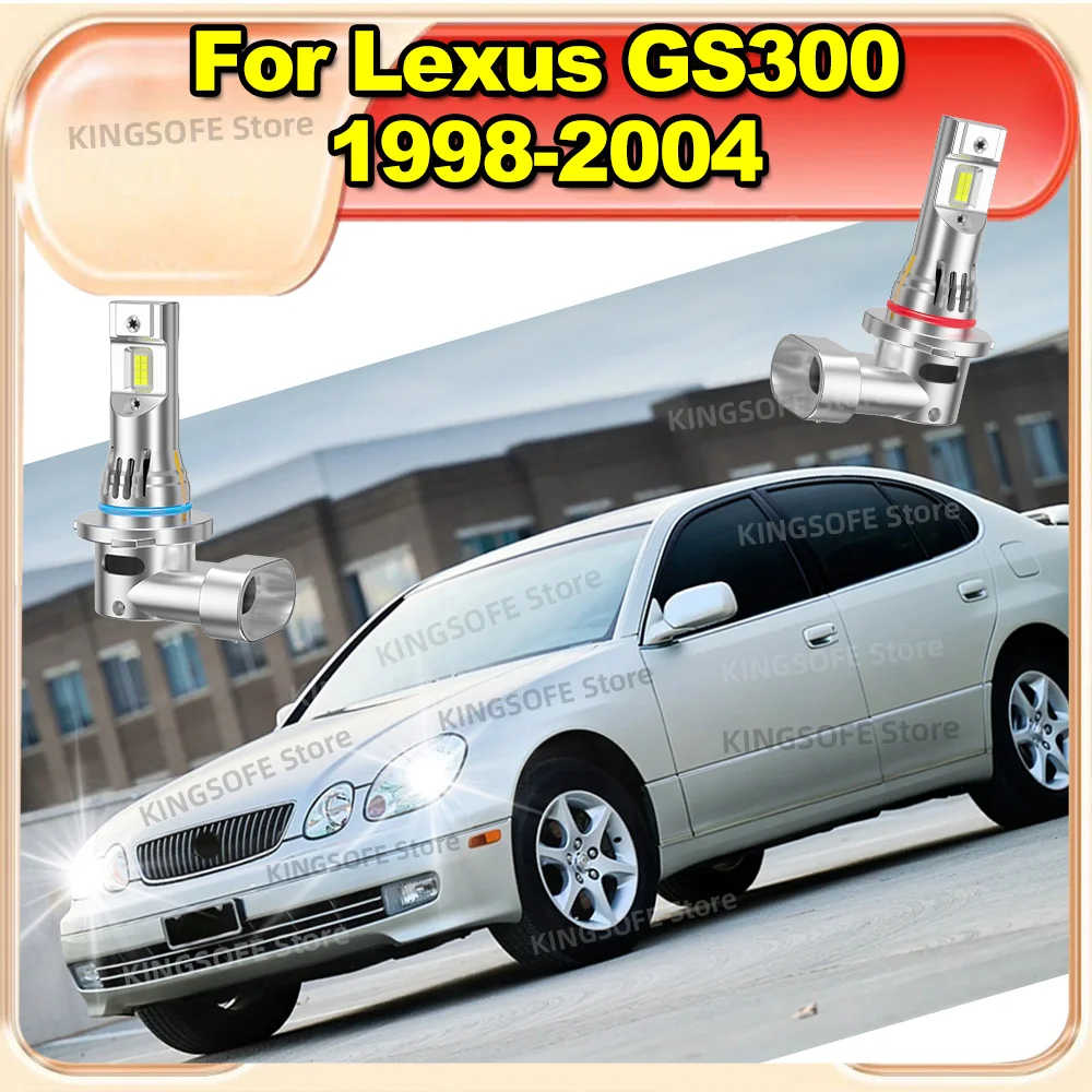 

2/4Pcs Led Canbus Car Headlight Bulbs Plug and Play with Fan For Lexus GS300 1998 1999 2000 2001 2002 2003 2004