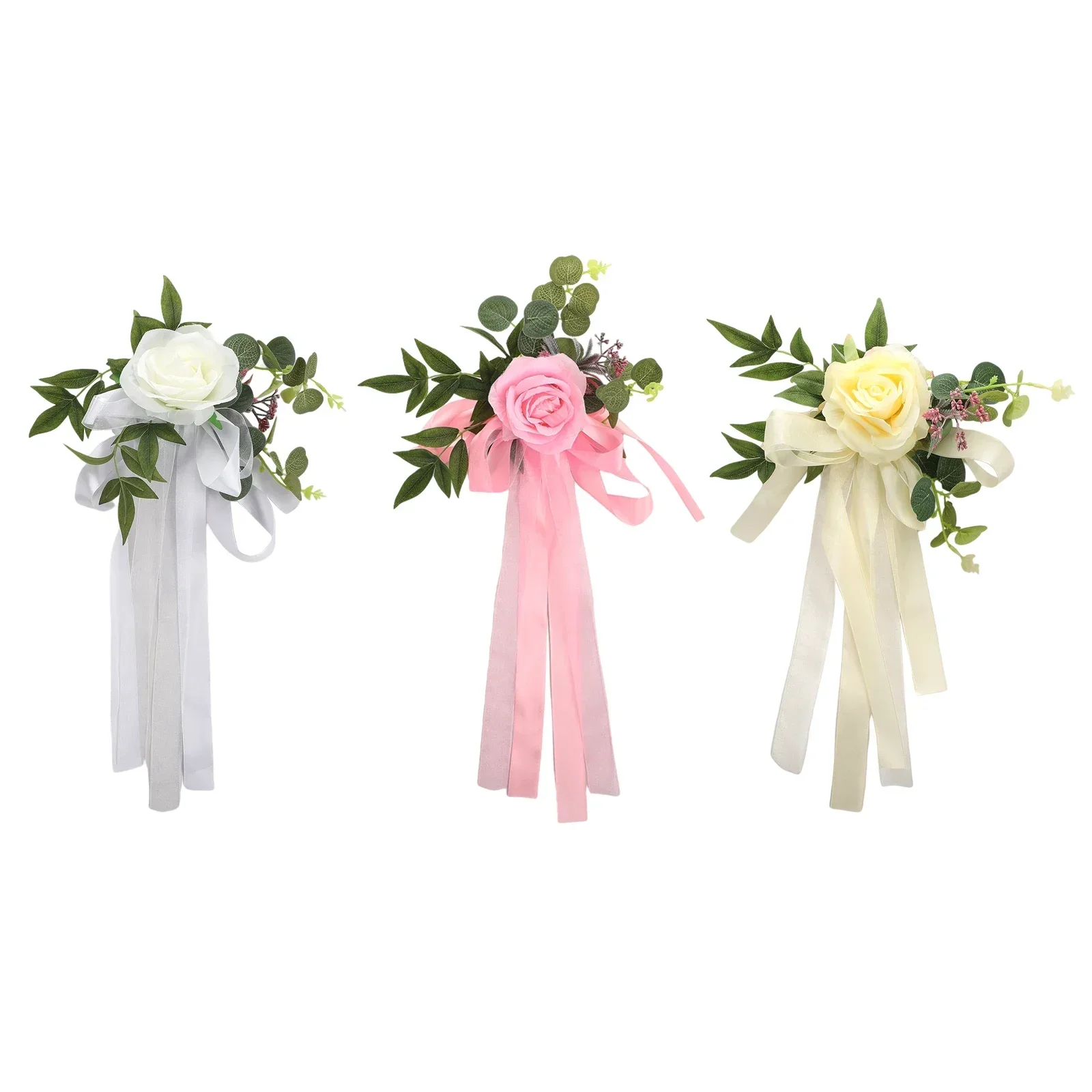 Décoration florale de chaise de forêt pour la décoration de banquet, fleurs de banc d'allée de convocation de mariage, plante florale de Gand