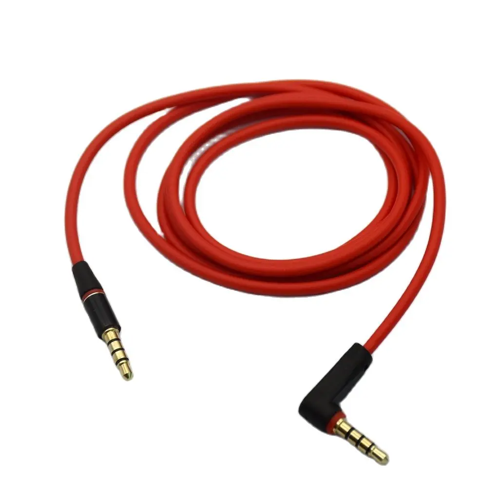 90 Degree Angled Short 4 pole 3.5mm to 3.5mm Audio Cable Plug jack 3.5 male to male Car Sound Wire headphone for phones 20/120cm