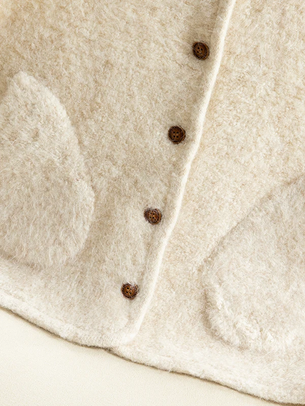 

Warm Furry Knitted Vest Autumn Winter Casual Sle Comfortable Material Commute round Ne Single Button Closure Faionable ...