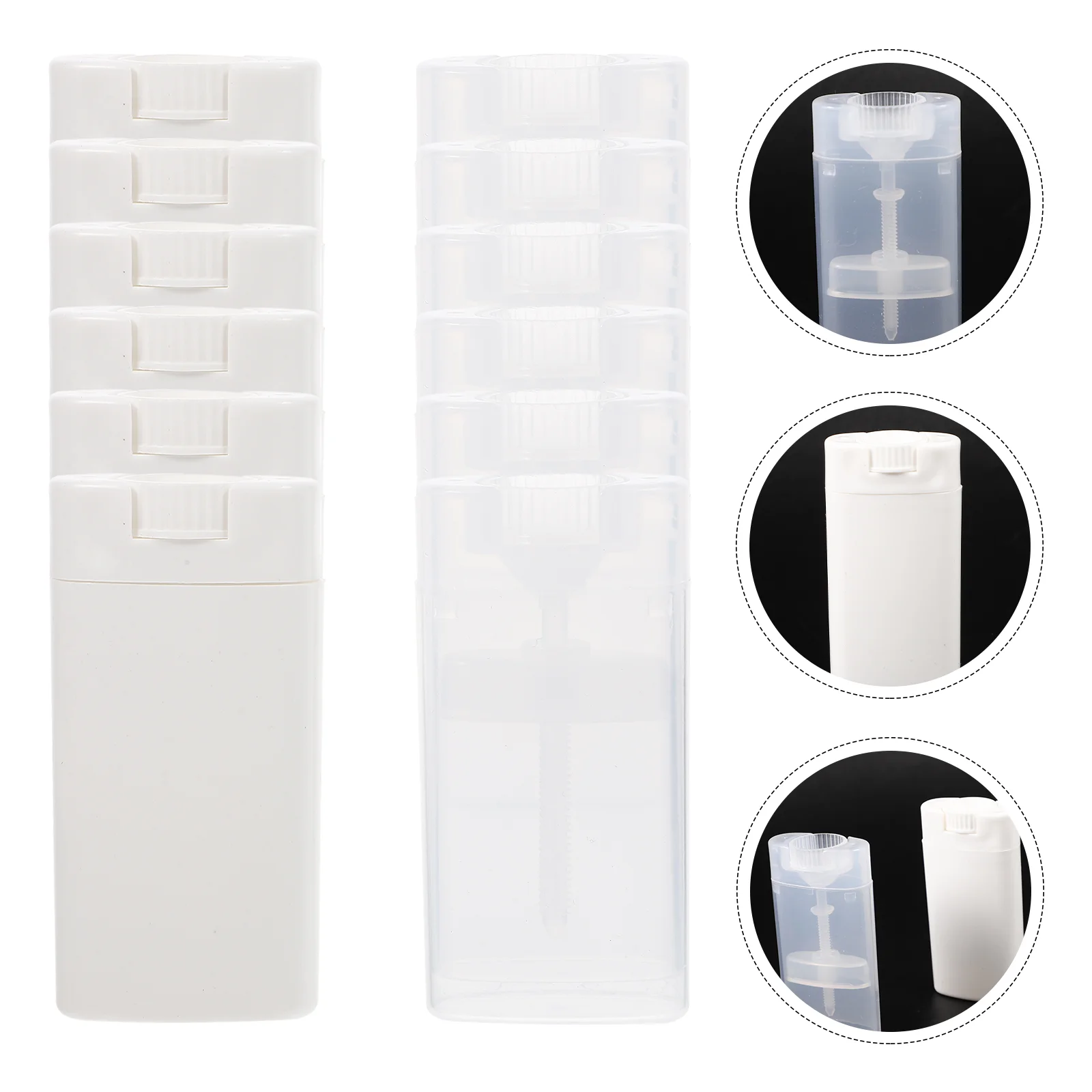 

12 Pcs Deodorant Cream Bottle Paste Bottles Oil Containers Body Refillable Essential Dispenser