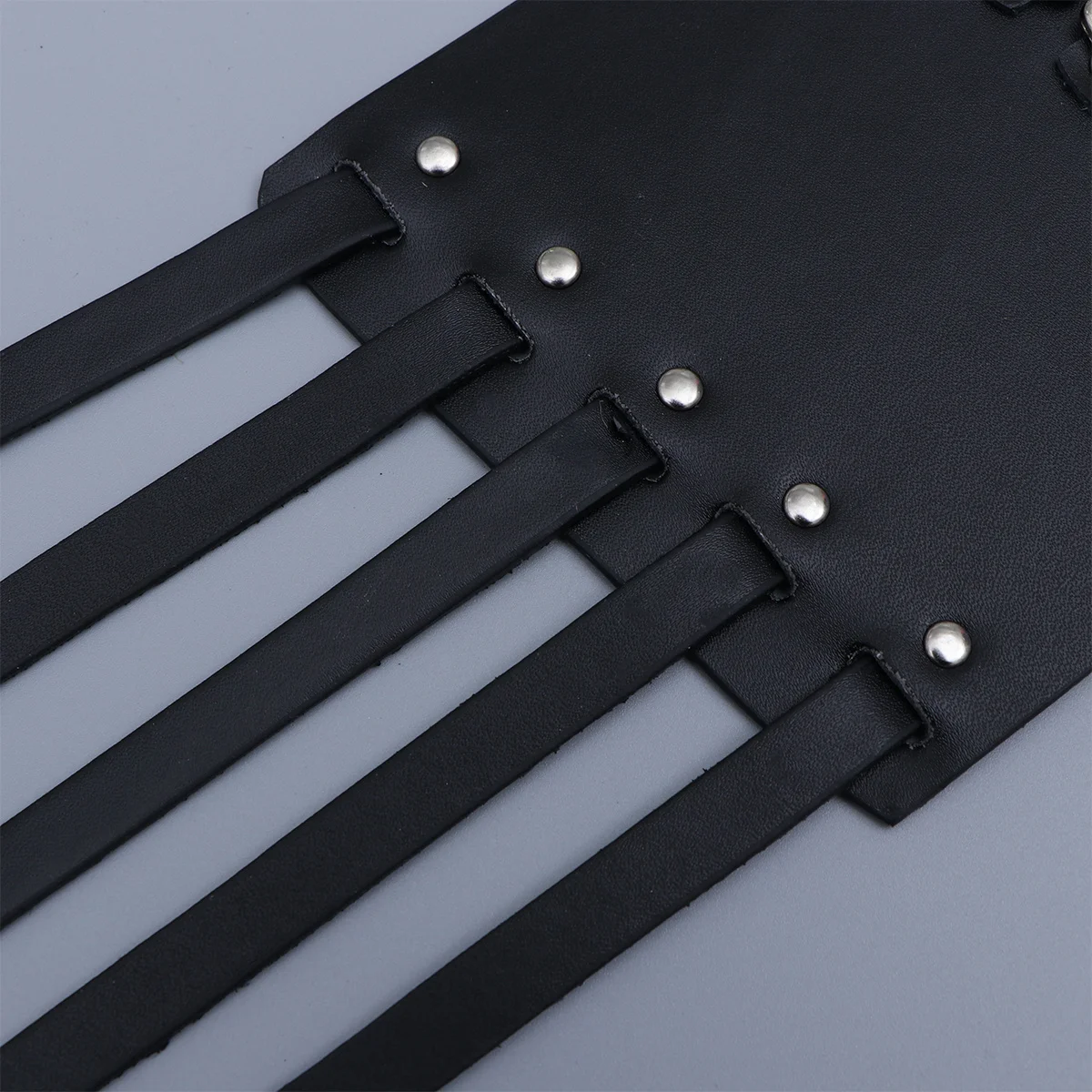 

Wrist Band 5 Row Square Buckle Waterproof Adjustable Punk Style Wrist Protector For Gym Sports Exercise Role Play