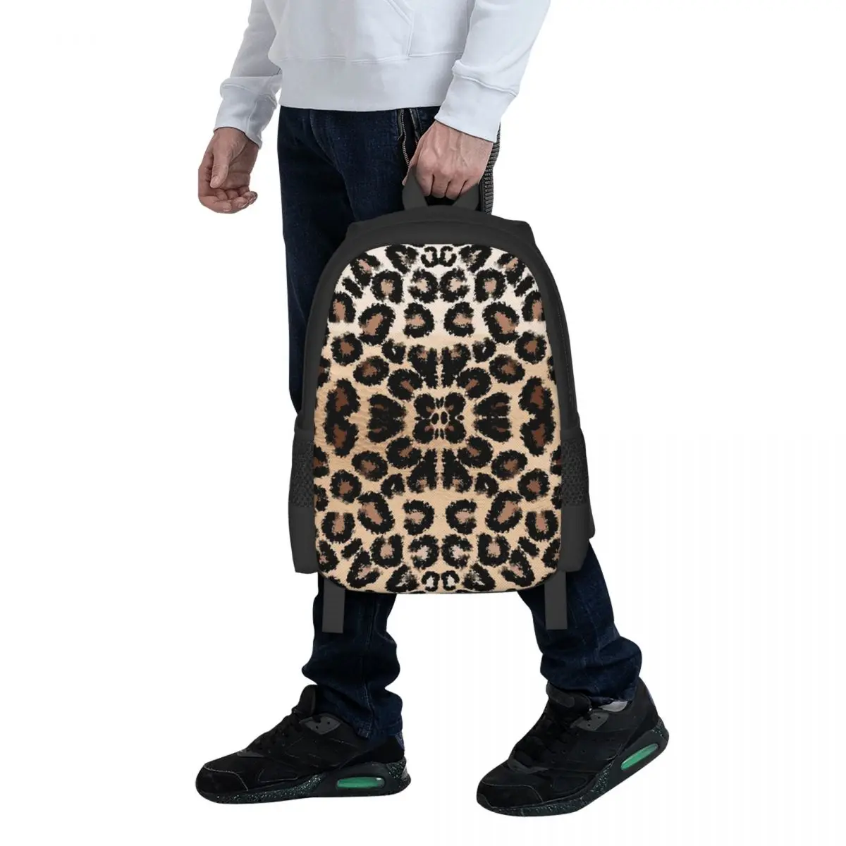 

Cheetah Pattern Leopard Texture Print Student Backpack School Bag Hiking Travel Daypack for Men Women Bookbag Shoulder Bags
