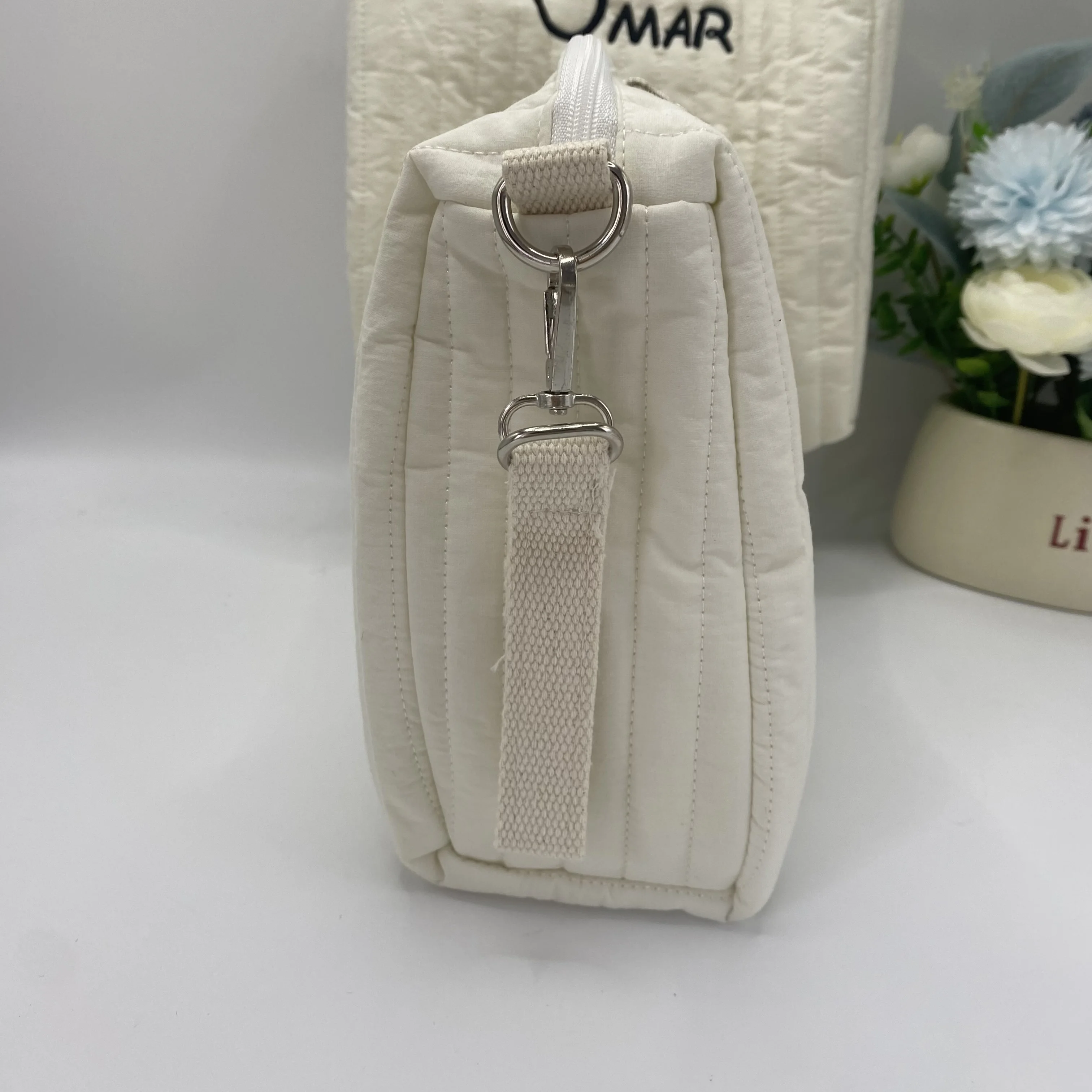 Draagbare Kinderwagen Ophangtas, Gepersonaliseerde Naam Opbergtas, Luiertas, Geborduurde Beer Mama Tas