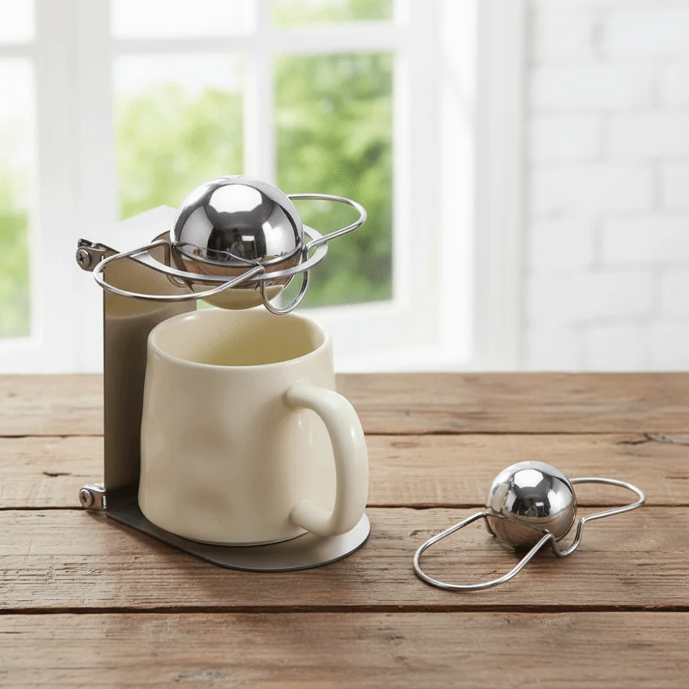 

Keep Drinks Cold Espresso Chilling Ball Keep Flavorful Reusable Espresso Cooler Professional with Holder Quick Cooling Ball Home