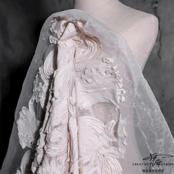 Organza Fabric Creative Perspective for Wedding Dress Clothing Fashion Designer Handmade Diy Sewing Material Cloth