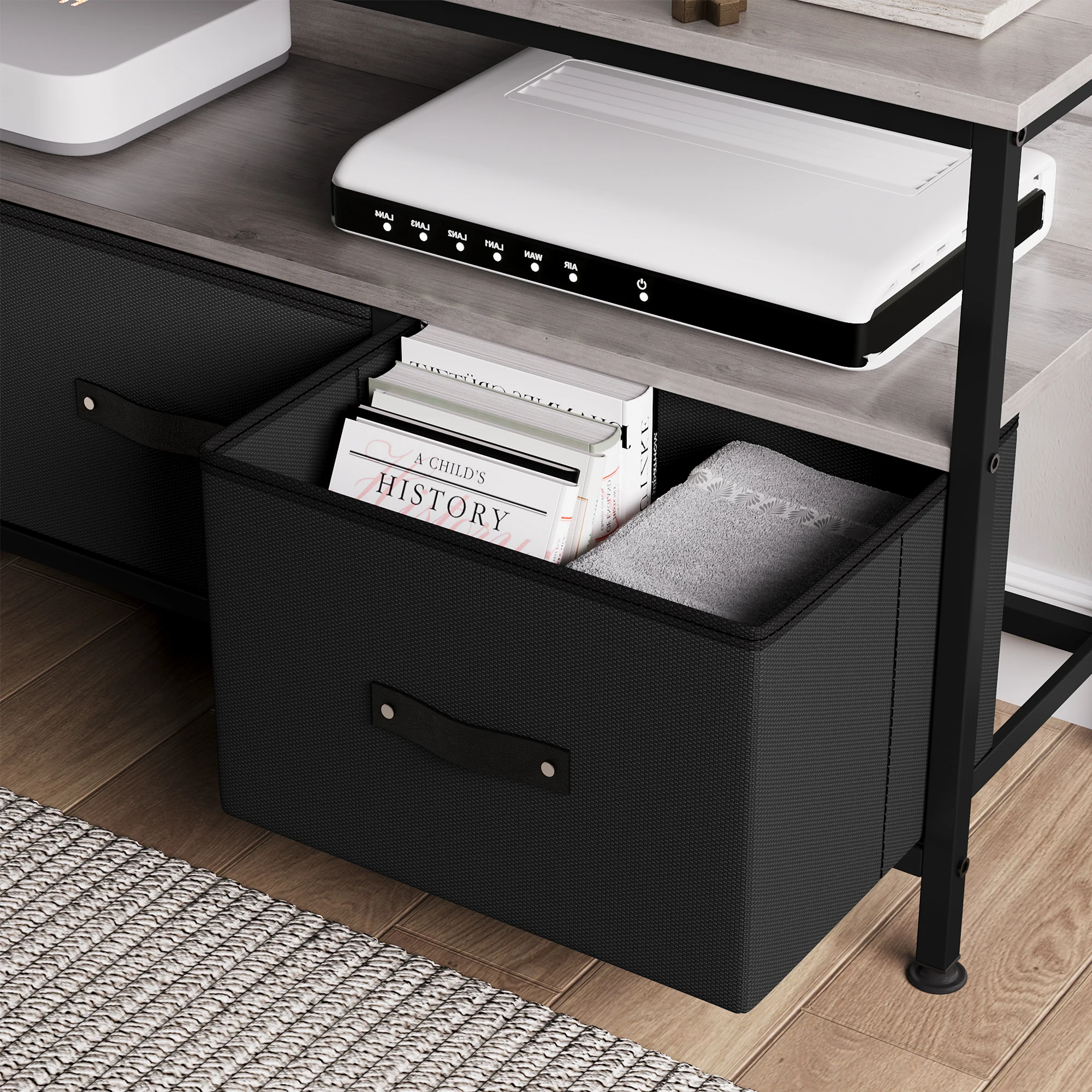Mueble para TV, Centro de Entretenimiento, Mueble para TV de 55 Pulgadas para Dormitorio, Mueble para TV con Cajones, Estantes, Mesa Consola Multimedia