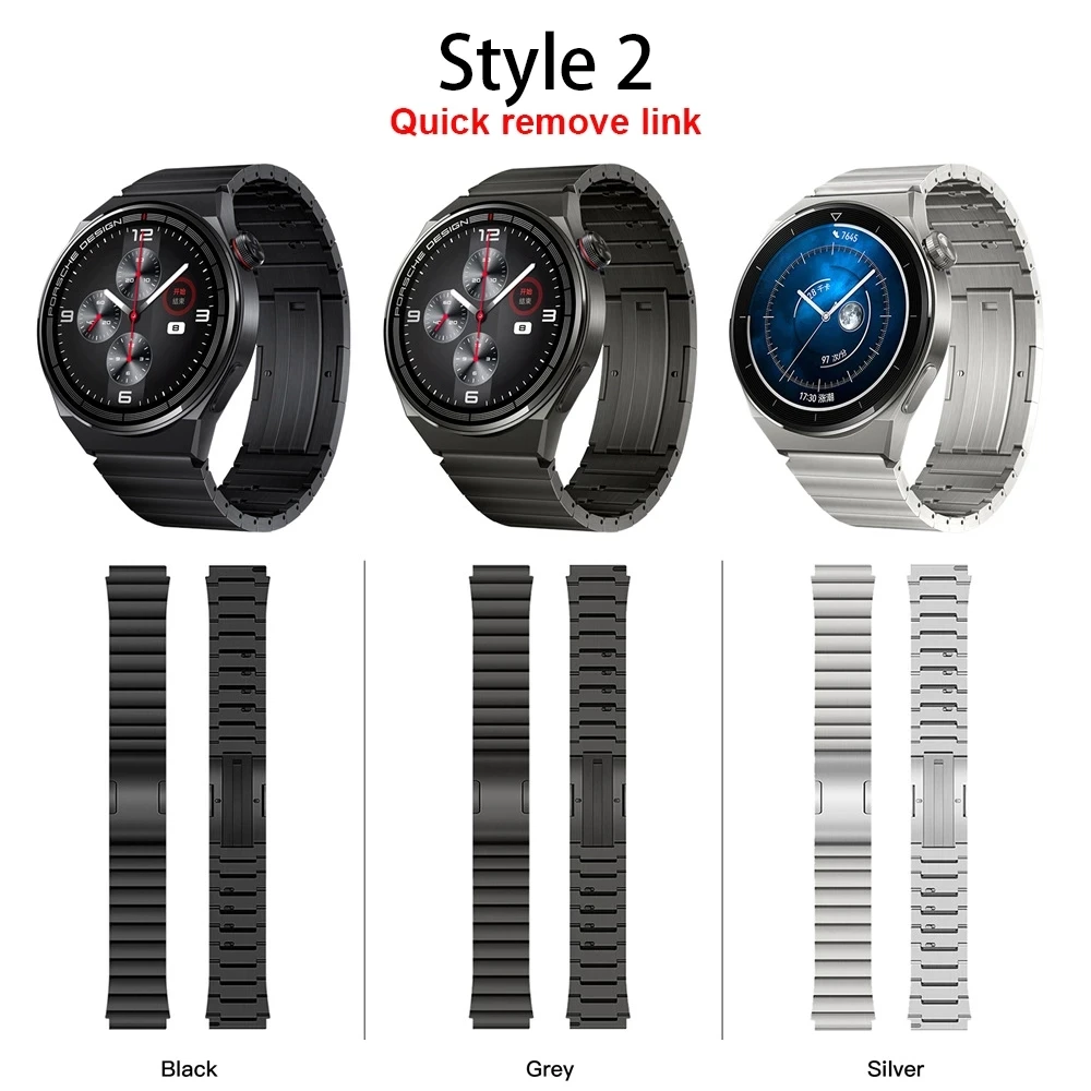 Luxury Titanium Metal Watch Band For HUAWEI WATCH 4 3 Pro GT4 GT3 2 Pro SE 46mm Buds Wrist Strap 22mm Replaceable Belt Bracelet