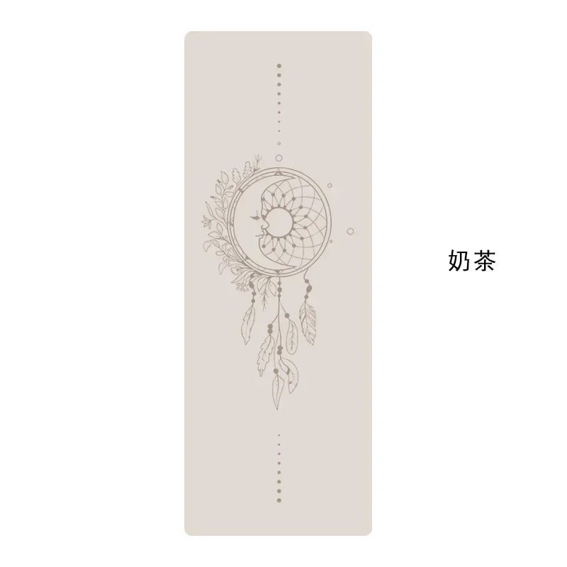 PU Rubber Yoga Mat Natural Rubber Non-slip Body Position Line Fitness Mat Thickened Yoga Mat 183 * 68 * 0.45cm