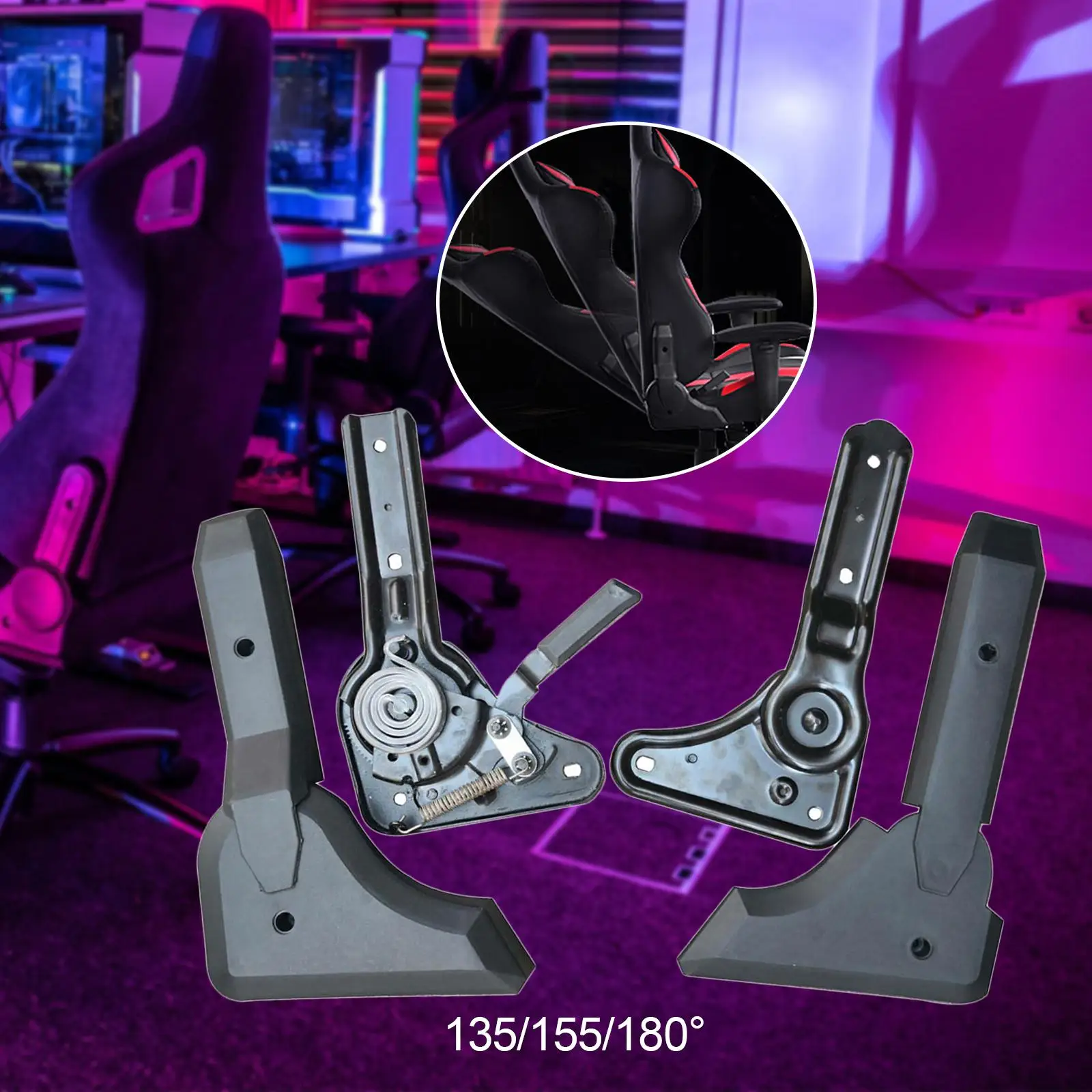 Ajustador de Ângulo para Cadeira de Metal, Regulador Ergonômico de Inclinação, Substituição Universal para Cadeira de Escritório, Ideal para Espaço de