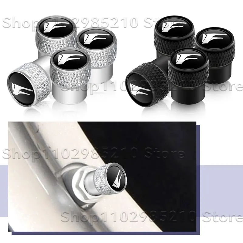 4Pcs/Set F Sport Logo Car Wheel Tire Valve Caps Metal Stem Cover For Lexus IS250 IS200 GX470 GS300 RX300 RX GS NX IS ES Decor