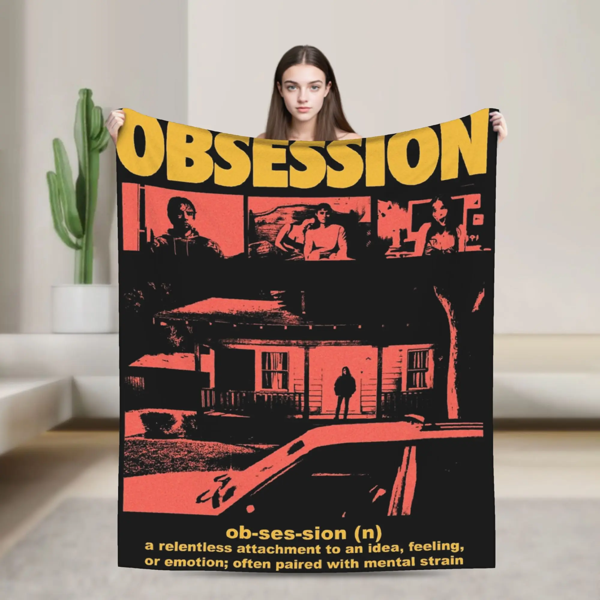 Super Soft Obsession 2026 Horror Movie  Throw Blanket Premium Fleece Flannel Lightweight  Bed Blanket Super Cozy Blankets