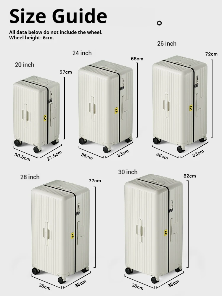 حقيبة سفر ذات سعة كبيرة مفتوحة من الجانب العميق مقاس 20/24/26/28/30 بوصة حقيبة لوج بكلمة مرور للرجال والنساء