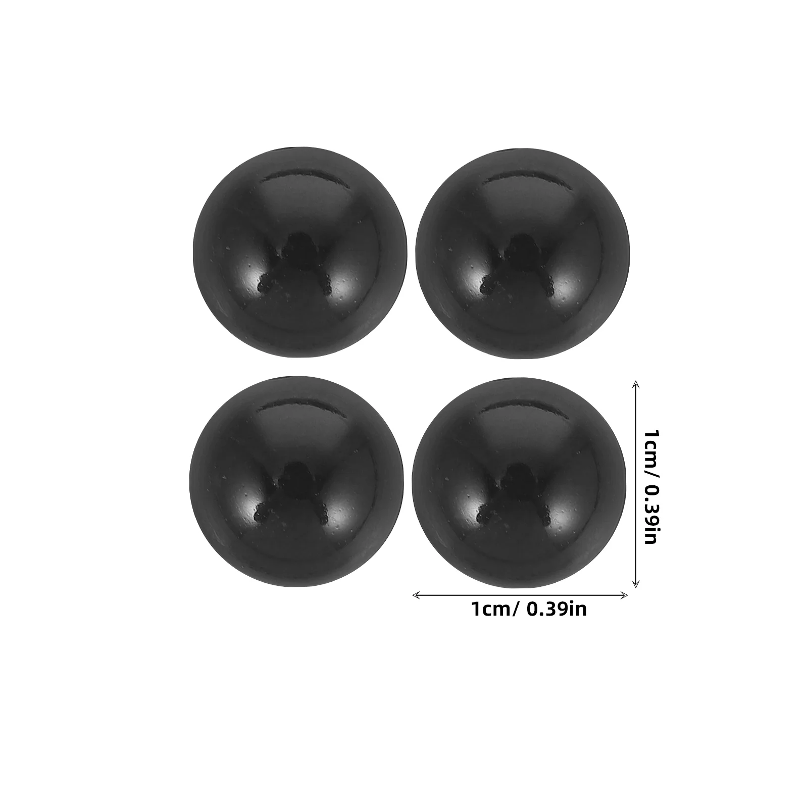 ตาปลอมสีดำทรงกลมก้นแบน 400 ชิ้น สำหรับงานถักโครเชต์ ตุ๊กตา งานฝีมือ DIY อุปกรณ์ตกแต่ง ปลอดภัยสำหรับเด็ก