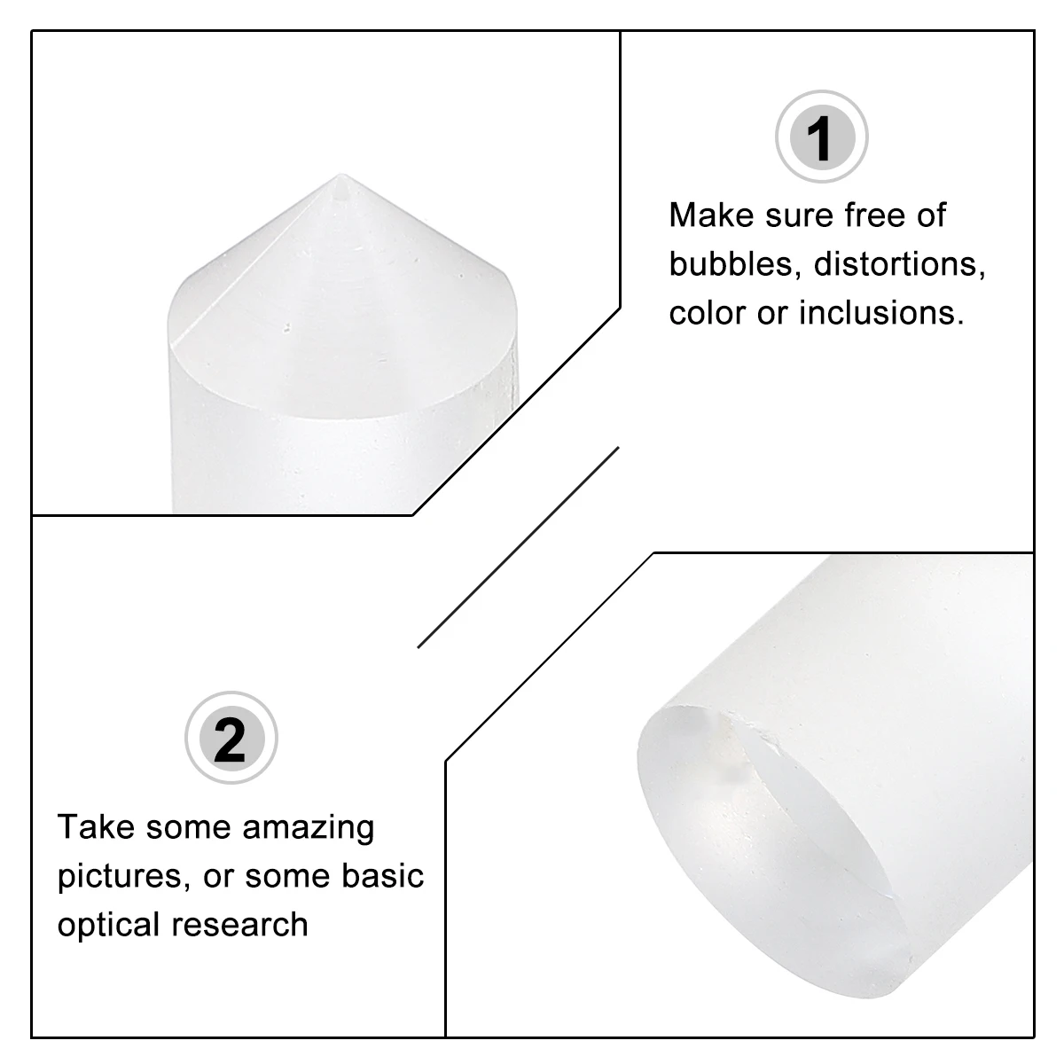 

Conical Lens Sensor Circular Cone Optical Prism Teaching Photography Supplies Accessories