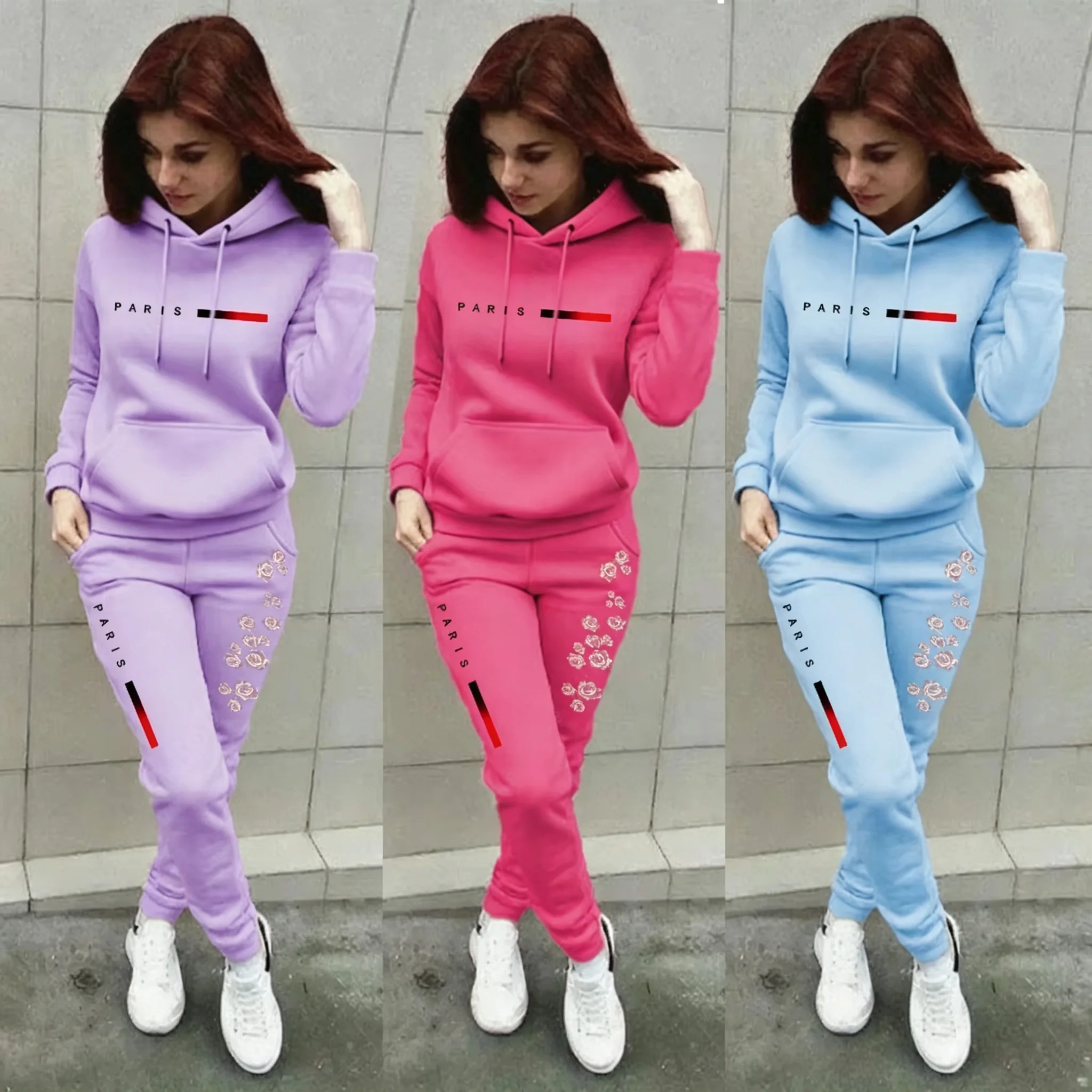 Women's Sets Hoodies Pants 2pcs Autumn Winter High quality Sports Outfits Aesthetic Home Outdoor Jogging Suit Women Clothes New
