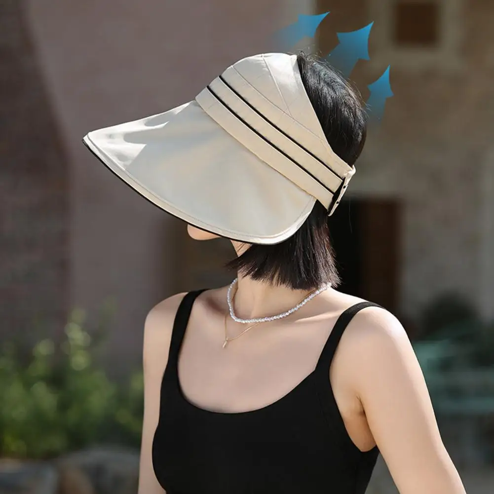 Breathable Summer Hat Women’s Wide Brim Sun Hat with Ponytail Hole Breathable Uv Protection Floppy Hat for Summer for Women