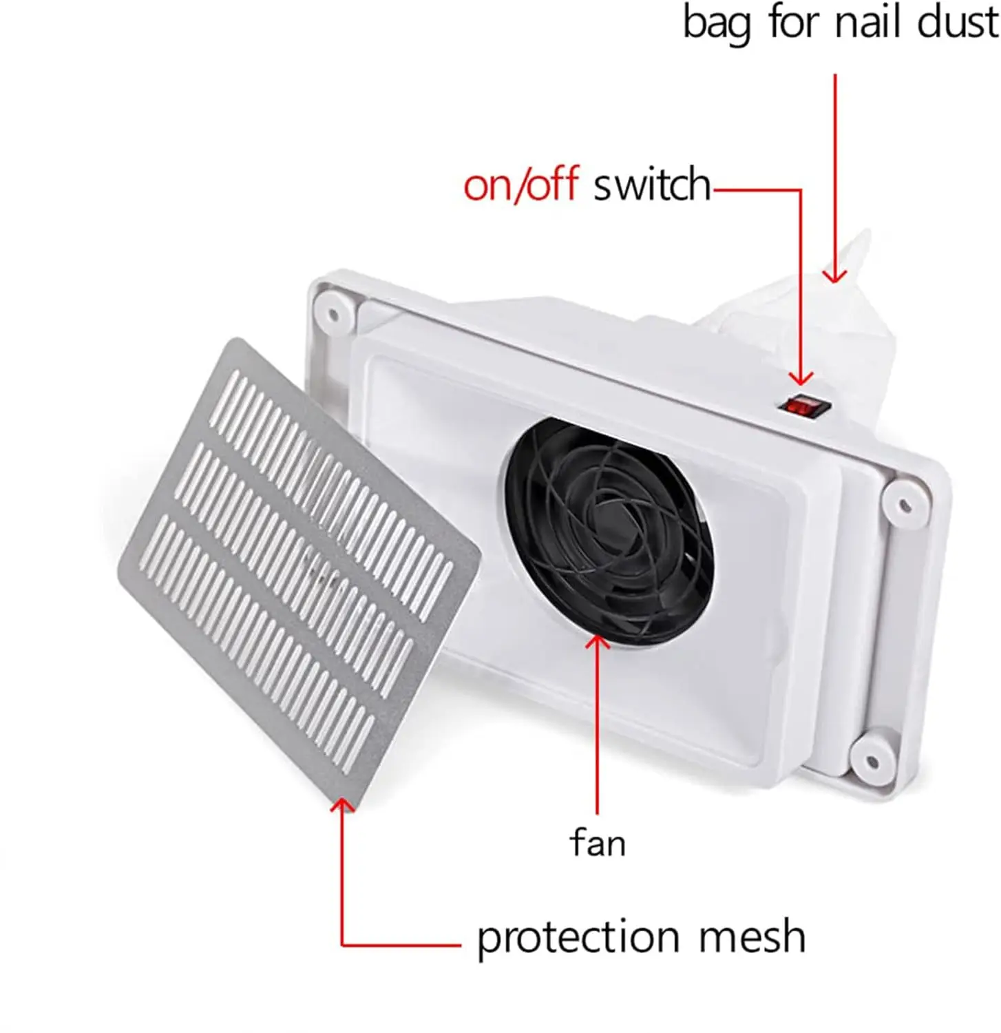 المهنية 35 ''L المحمولة وقابلة للطي تنفيس الجمال طاولة مانيكير فني الأظافر مكتب محطة العمل صالون سبا مع المكبر الولايات المتحدة