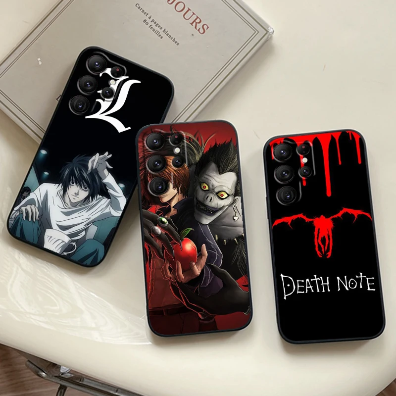

Anime D-Death N-Note Apple For Samsung Galaxy S24 S23 S22 S21 S20 FE S10 S10E Plus Ultra Pro Lite 5G Black Cover Phone Case