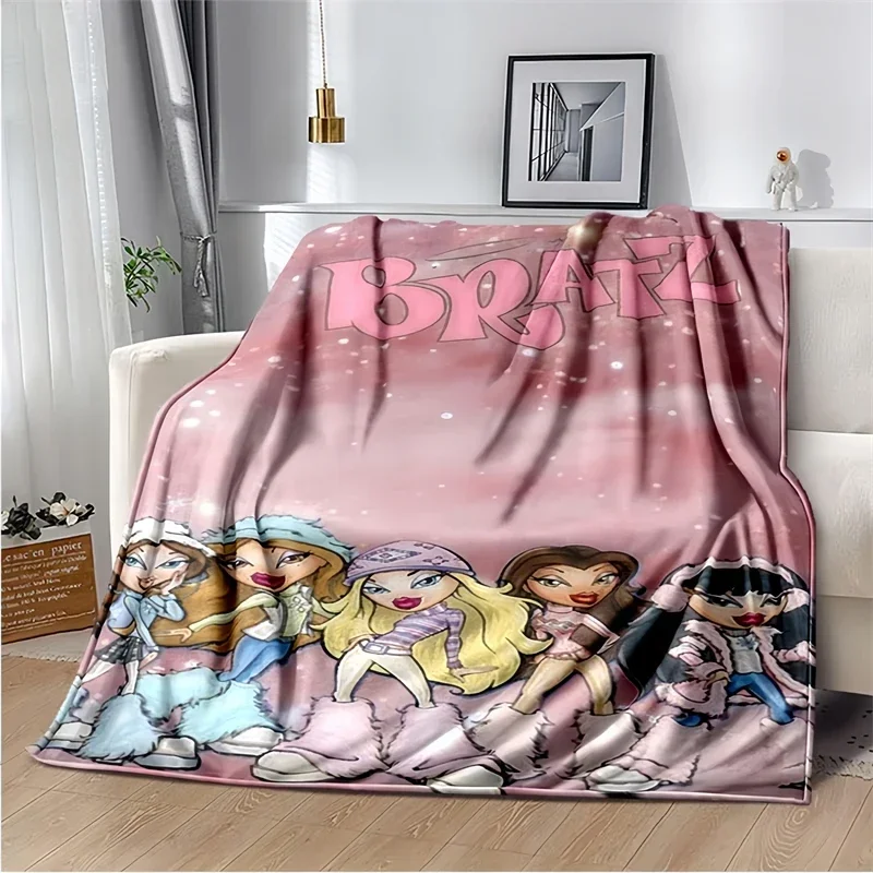 Bratz Cartoon Printed Blanket,Girl Boy Gift, Hip Hop Music Blankets for Sofa Bed Bedroom,Decke,Stragulum,Couverture,담요