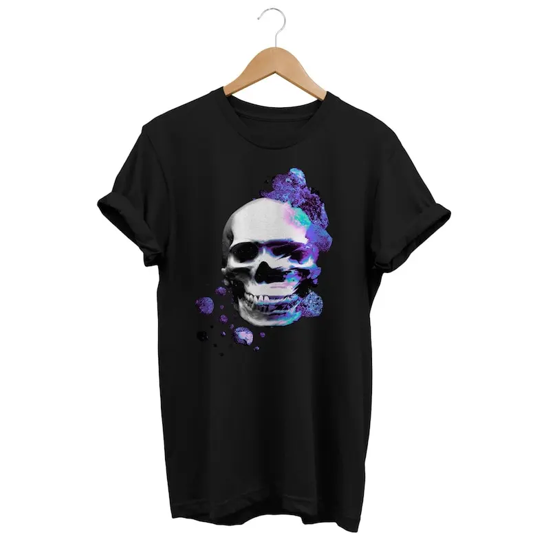 

Trippy Skull Gothic E-girl Edgy Tee